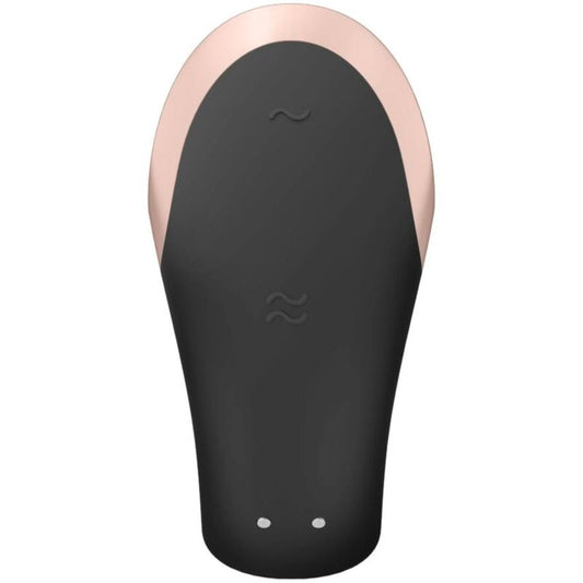 SATISFYER - VIBRATORE DOUBLE LOVE PARTNER DI LUSSO NERO - SATISFYER PARTNER | Lingerie Harness Boutique