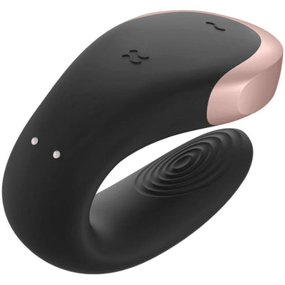 SATISFYER - VIBRATORE DOUBLE LOVE PARTNER DI LUSSO NERO - SATISFYER PARTNER | Lingerie Harness Boutique