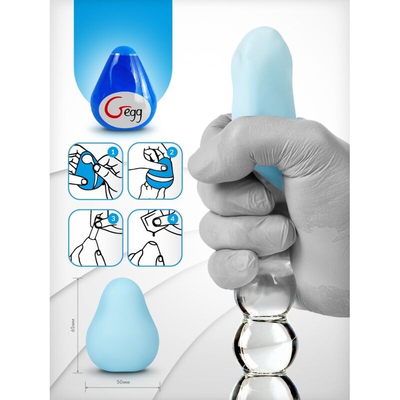 G-VIBE - MASTURBATORE RIUTILIZZABILE BLU UOVO