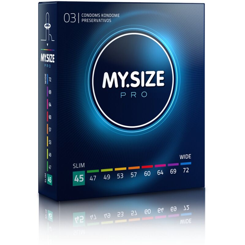 MY SIZE - PRO PRESERVATIVI 45 MM 3 UNIT - MY SIZE PRO | Lingerie Harness Boutique