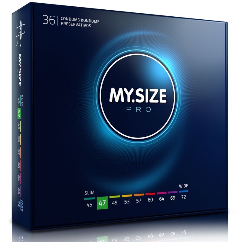 MY SIZE - PRO PRESERVATIVI 47 MM 36 UNIT - MY SIZE PRO | Lingerie Harness Boutique