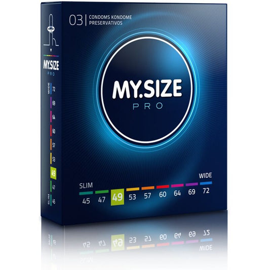 MY SIZE - PRO PRESERVATIVI 49 MM 3 UNIT - MY SIZE PRO | Lingerie Harness Boutique
