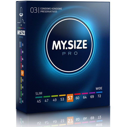 MY SIZE - PRO PRESERVATIVI 57 MM 3 UNIT - MY SIZE PRO | Lingerie Harness Boutique