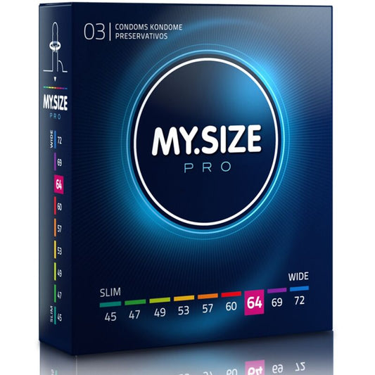 MY SIZE - PRO PRESERVATIVI 64 MM 3 UNIT - MY SIZE PRO | Lingerie Harness Boutique