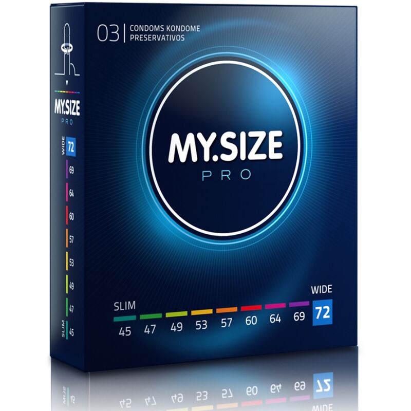 MY SIZE - PRO PRESERVATIVI 72 MM 3 UNIT - MY SIZE PRO | Lingerie Harness Boutique