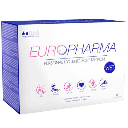 EUROPHARMA - TAMPONI AD AZIONE 6 UNITÀ - EUROPHARMA | Lingerie Harness Boutique