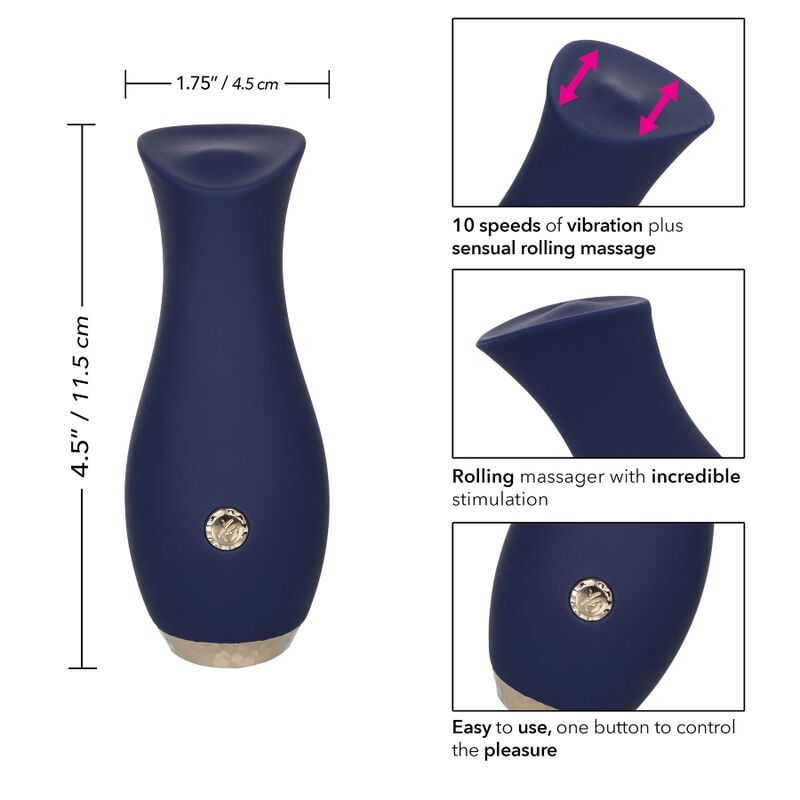 CALEXOTICS - CHIC TULIP MASAJEADOR AZUL - CALEXOTICS | Lingerie Harness Boutique