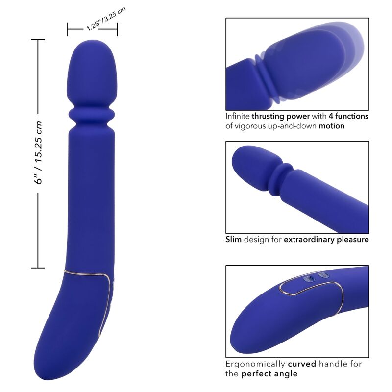 CALEXOTICS - SHAMELESS SLIM THUMPER BLU - CALEXOTICS | Lingerie Harness Boutique
