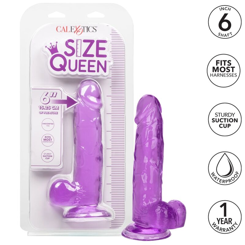 CALEXOTICS - DILDO QUEEN SIZE PURPLE 15.3 CM