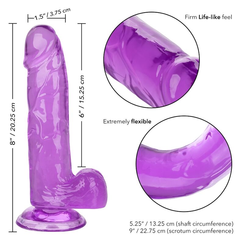 CALEXOTICS - DILDO QUEEN SIZE PURPLE 15.3 CM