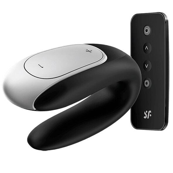 SATISFYER - VIBRATORE DOUBLE FUN PARTNER NERO - SATISFYER CONNECT | Lingerie Harness Boutique