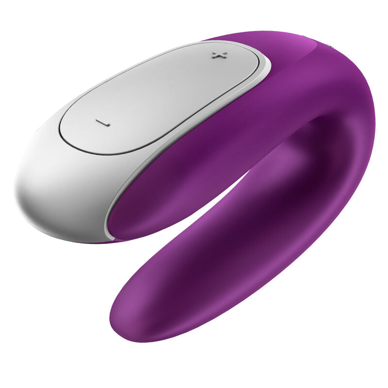 SATISFYER - VIBRATORE DOPPIO PARTNER DIVERTENTE VIOLA - SATISFYER CONNECT | Lingerie Harness Boutique
