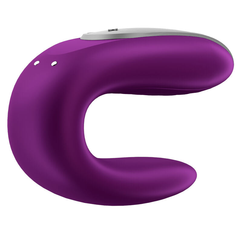 SATISFYER - VIBRATORE DOPPIO PARTNER DIVERTENTE VIOLA - SATISFYER CONNECT | Lingerie Harness Boutique