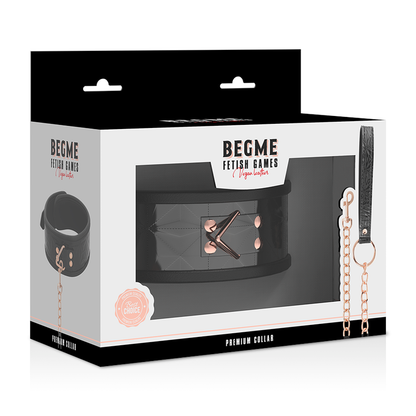 BEGME - BLACK EDITION PREMIUM COLLARE IN PELLE VEGANA - BEGME BLACK EDITION | Lingerie Harness Boutique