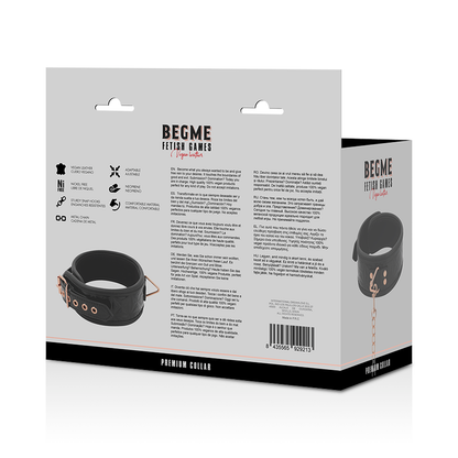 BEGME - BLACK EDITION PREMIUM COLLARE IN PELLE VEGANA - BEGME BLACK EDITION | Lingerie Harness Boutique