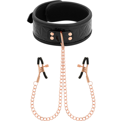 BEGME - BLACK EDITION COLLAR WITH NIPPLE CLAMPS