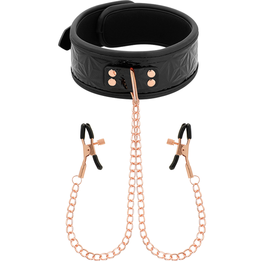 BEGME - BLACK EDITION COLLARE CON MORSETTI PER CAPEZZOLI - BEGME BLACK EDITION | Lingerie Harness Boutique