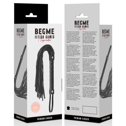 BEGME - BLACK EDITION FLOGGER IN PELLE VEGANA - BEGME BLACK EDITION | Lingerie Harness Boutique