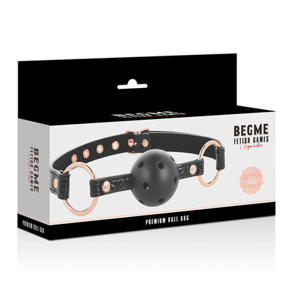 BEGME - BLACK EDITION BALL GAG VEGAN IN PELLE - BEGME BLACK EDITION | Lingerie Harness Boutique
