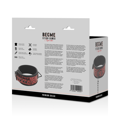 BEGME - COLLARE IN PELLE VEGANA PREMIUM RED EDITION CON FODERA IN NEOPRENE - BEGME RED EDITION | Lingerie Harness Boutique