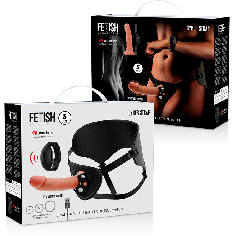 FETISH SUBMISSIVE CYBER STRAP - IMBRAGATURA CON TELECOMANDO TECNOLOGIA DILDO WATCHME S - FETISH SUBMISSIVE CYBER STRAP | Lingerie Harness Boutique