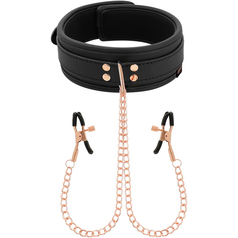 COQUETTE CHIC DESIRE - FANTASY NIPPLE CLAMP NECKLACE WITH NEOPRENE LINING