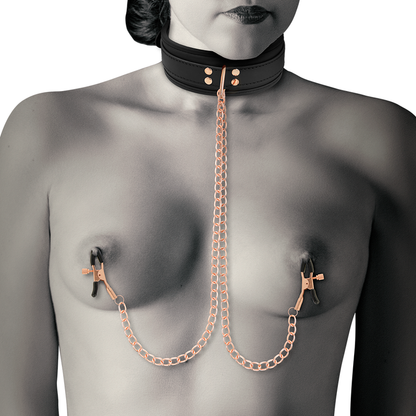 COQUETTE CHIC DESIRE - COLLANA CON PINZA PER CAPEZZOLI FANTASIA CON FODERA IN NEOPRENE - COQUETTE FANTASY | Lingerie Harness Boutique