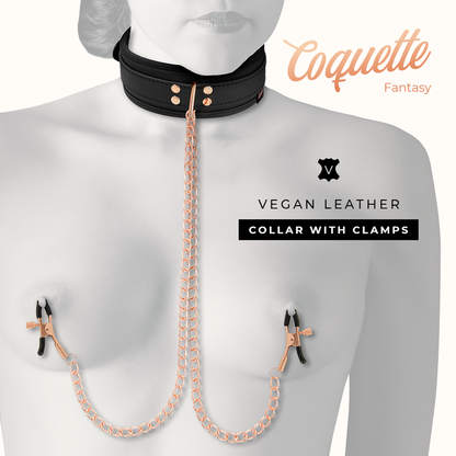 COQUETTE CHIC DESIRE - COLLANA CON PINZA PER CAPEZZOLI FANTASIA CON FODERA IN NEOPRENE - COQUETTE FANTASY | Lingerie Harness Boutique