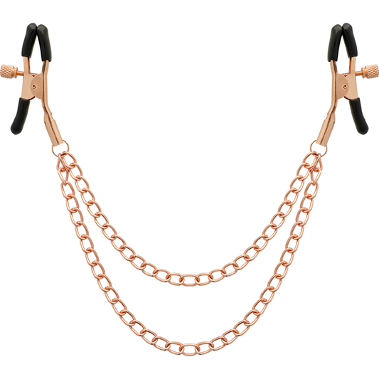 COQUETTE CHIC DESIRE - CLIPS PER CAPEZZOLI IN METALLO FANTASIA CON CATENA - COQUETTE FANTASY | Lingerie Harness Boutique