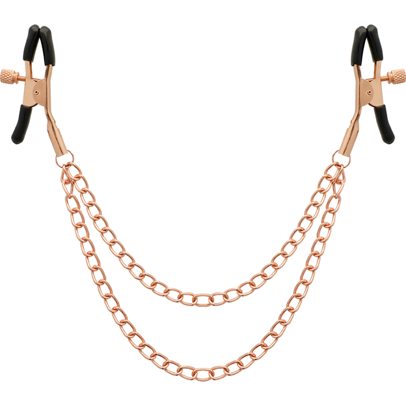 COQUETTE CHIC DESIRE - CLIPS PER CAPEZZOLI IN METALLO FANTASIA CON CATENA - COQUETTE FANTASY | Lingerie Harness Boutique