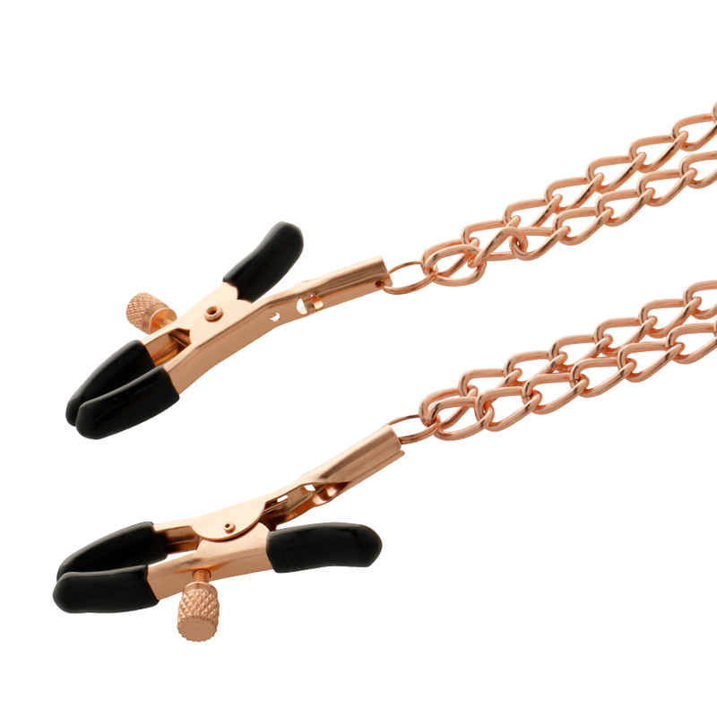 COQUETTE CHIC DESIRE - CLIPS PER CAPEZZOLI IN METALLO FANTASIA CON CATENA - COQUETTE FANTASY | Lingerie Harness Boutique