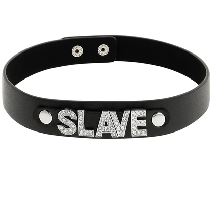 COQUETTE CHIC DESIRE - SLAVE VEGAN LEATHER CHOKER