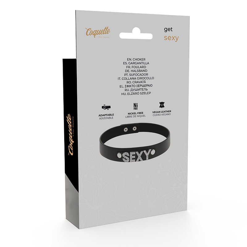 COQUETTE CHIC DESIRE - GIROCOLLO SEXY IN PELLE VEGANA - COQUETTE ACCESSORIES | Lingerie Harness Boutique