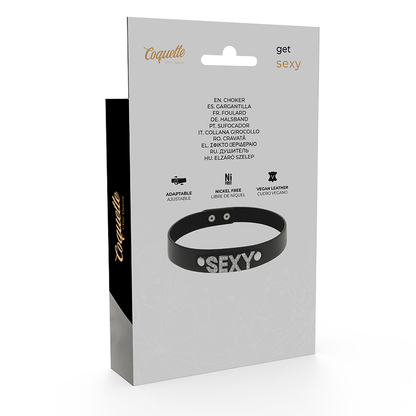 COQUETTE CHIC DESIRE - GIROCOLLO SEXY IN PELLE VEGANA - COQUETTE ACCESSORIES | Lingerie Harness Boutique