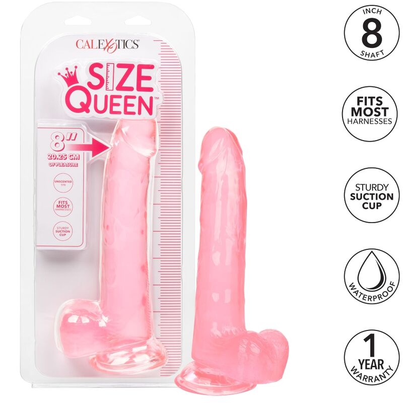 CALEXOTICS - DILDO REGINA TAGLIA ROSA 20.3 CM - CALEXOTICS | Lingerie Harness Boutique