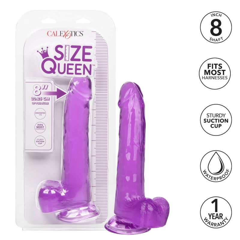 CALEXOTICS - DILDO QUEEN SIZE PURPLE 20.3 CM