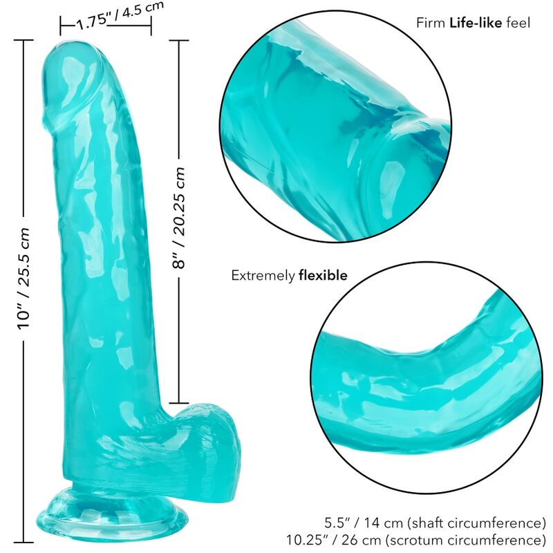 CALEXOTICS - DILDO REGINA TAGLIA BLU 20.3 CM - CALEXOTICS | Lingerie Harness Boutique