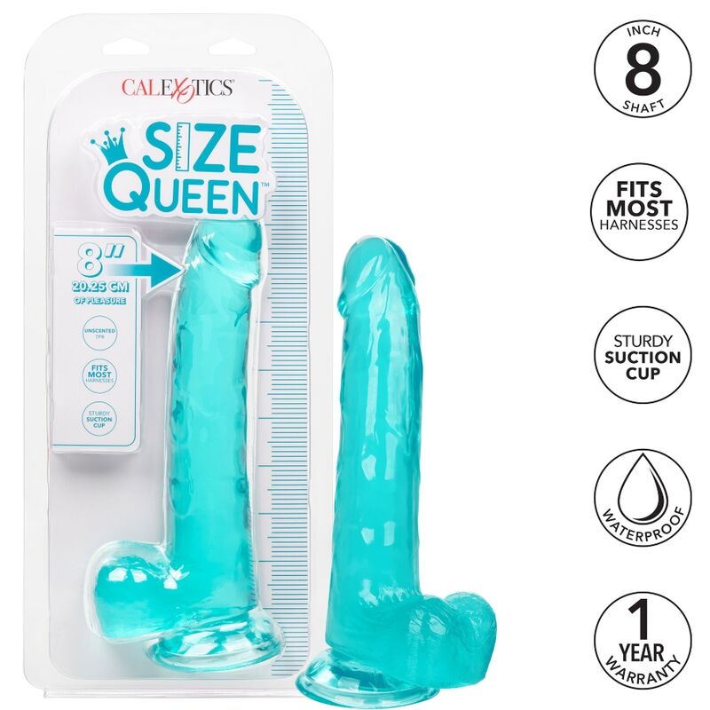 CALEXOTICS - DILDO REGINA TAGLIA BLU 20.3 CM - CALEXOTICS | Lingerie Harness Boutique