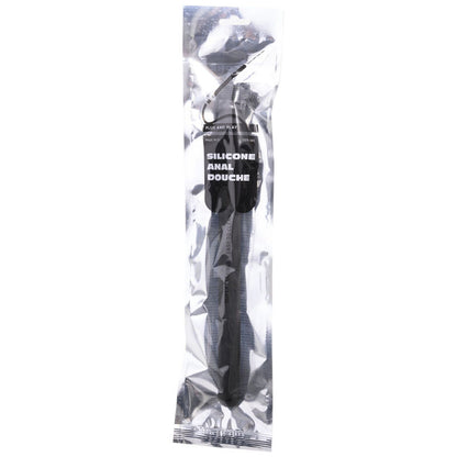 ALL BLACK - DOCCIA ANALE IN SILICONE SISTEMA STOPPER 27 CM - ALL BLACK | Lingerie Harness Boutique