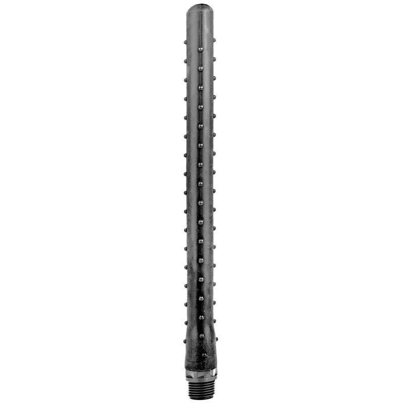 ALL BLACK - 27 CM SILICONE STRIPED ANAL SHOWER