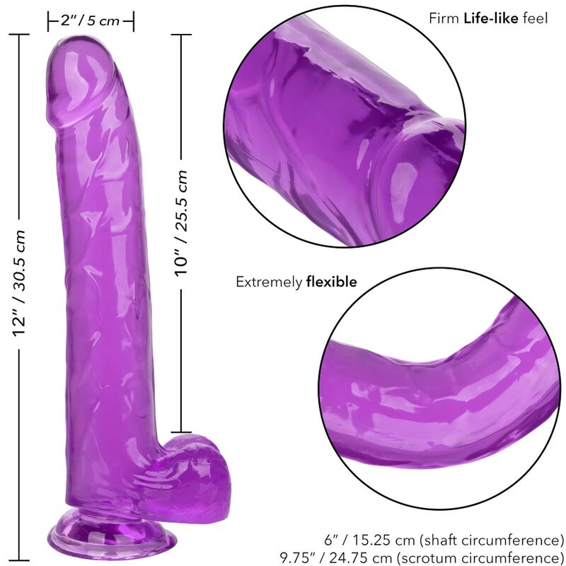 CALEXOTICS - DILDO QUEEN SIZE PURPLE 25.5 CM