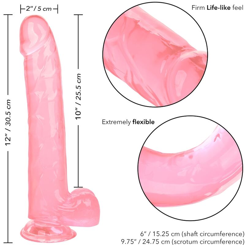 CALEXOTICS - DILDO REGINA TAGLIA ROSA 25.5 CM - CALEXOTICS | Lingerie Harness Boutique