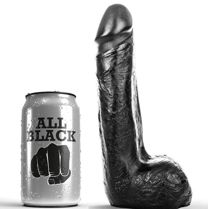 ALL BLACK - DILDO REALISTICO NERO MORBIDO 20 CM - ALL BLACK | Lingerie Harness Boutique