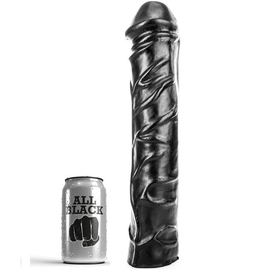 ALL BLACK - GIANT DILDO WITH SOFT FIST 32 CM