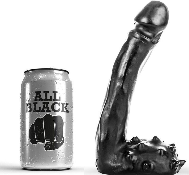 ALL BLACK - REALISTIC DILDO 19 CM