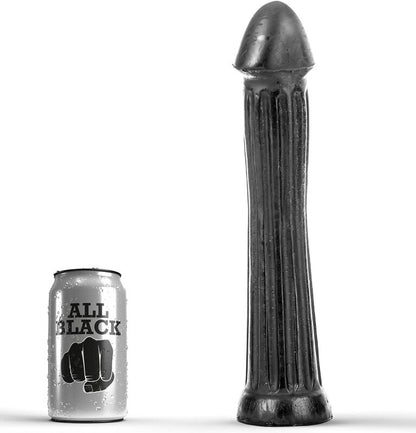 ALL BLACK - DILDO WITH PLUG 31 CM