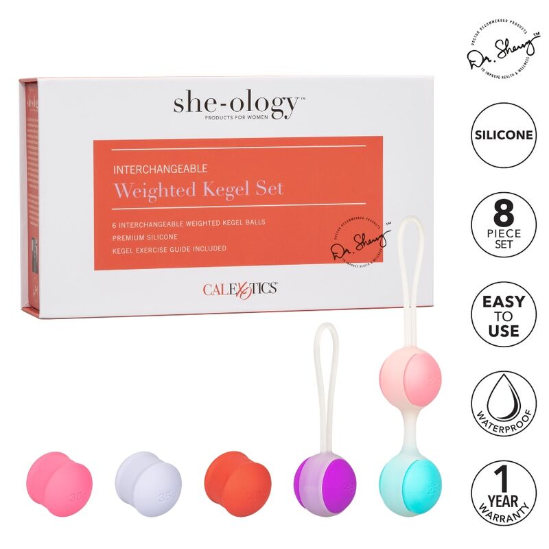 CALEXOTICS - SHE-OLOGY SET BOLAS KEGEL INTERCAMBIABILI - CALEXOTICS | Lingerie Harness Boutique