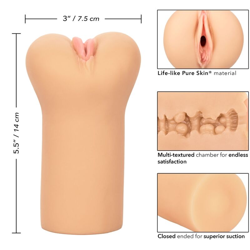 CALEXOTICS - BOUNDLESS VULVA STROKER PELLE CHIARA - CALEXOTICS | Lingerie Harness Boutique