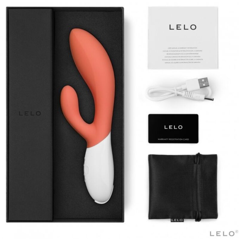 LELO - INA 3 VIBRATORE DI LUSSO CONIGLIO CORALLO - LELO | Lingerie Harness Boutique