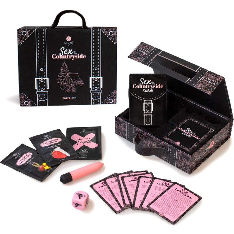 SECRETPLAY - KIT DA VIAGGIO SESSO IN CAMPAGNA (ES/EN/DE/FR/NL/PT) - SECRETPLAY 100% GAMES | Lingerie Harness Boutique